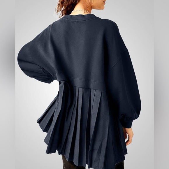 Oversized Sweatshirt Dress Long Sleeve Pullover Loose Casual Mini Dress … - Picture 6 of 8